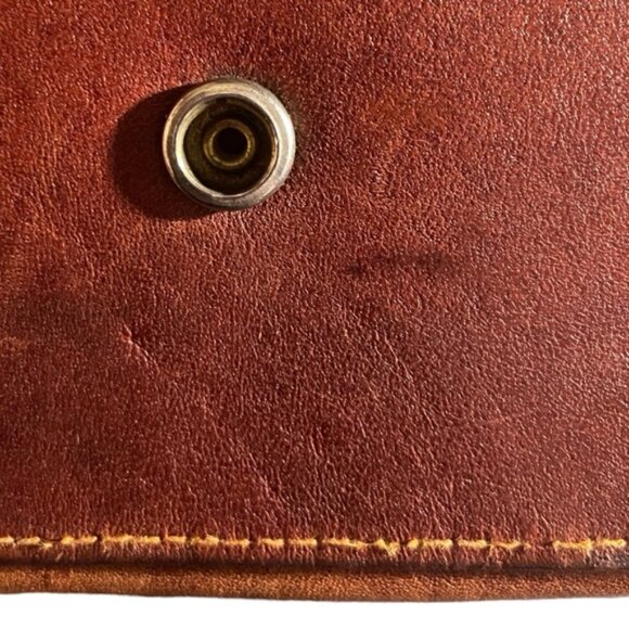 Genuine Leather Western Stamped Mini Purse Rustic Brown Cowhide Cowgirl Boho - Picture 8 of 15